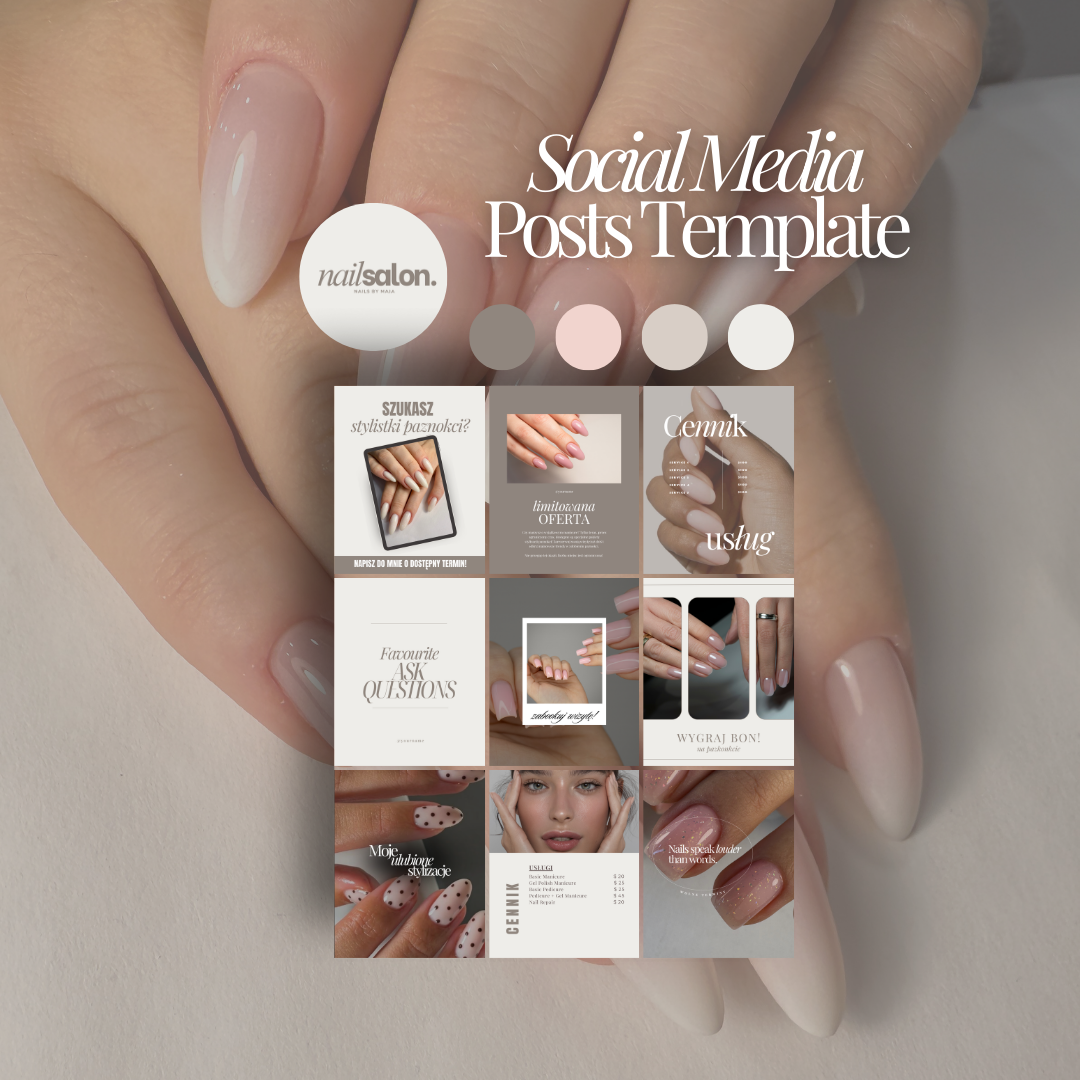 Instagram Content Kit dla stylistek paznokci 27 postów - obrazek 2