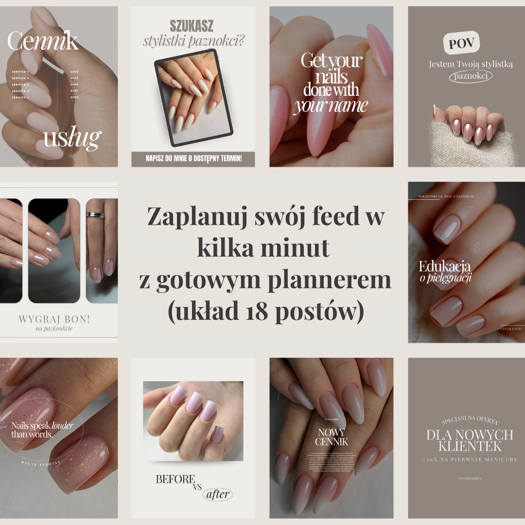 Instagram Content Kit dla stylistek paznokci 27 postów - obrazek 4